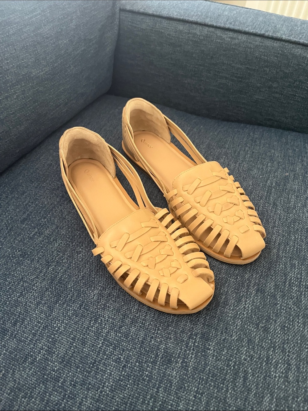 Women's Tan Woven Leather Hurraches